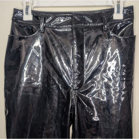 House of CB Haridan Patent Stretch Vinyl Trouser Pants in Black, Size Medium - Picture 6 of 9